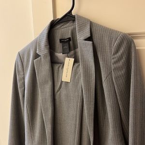 Ann Taylor Gray Pinstripe Pantsuit
